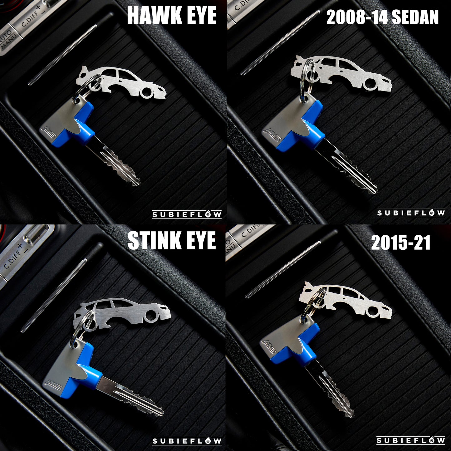 Subaru Generations Keychain Bottle Opener