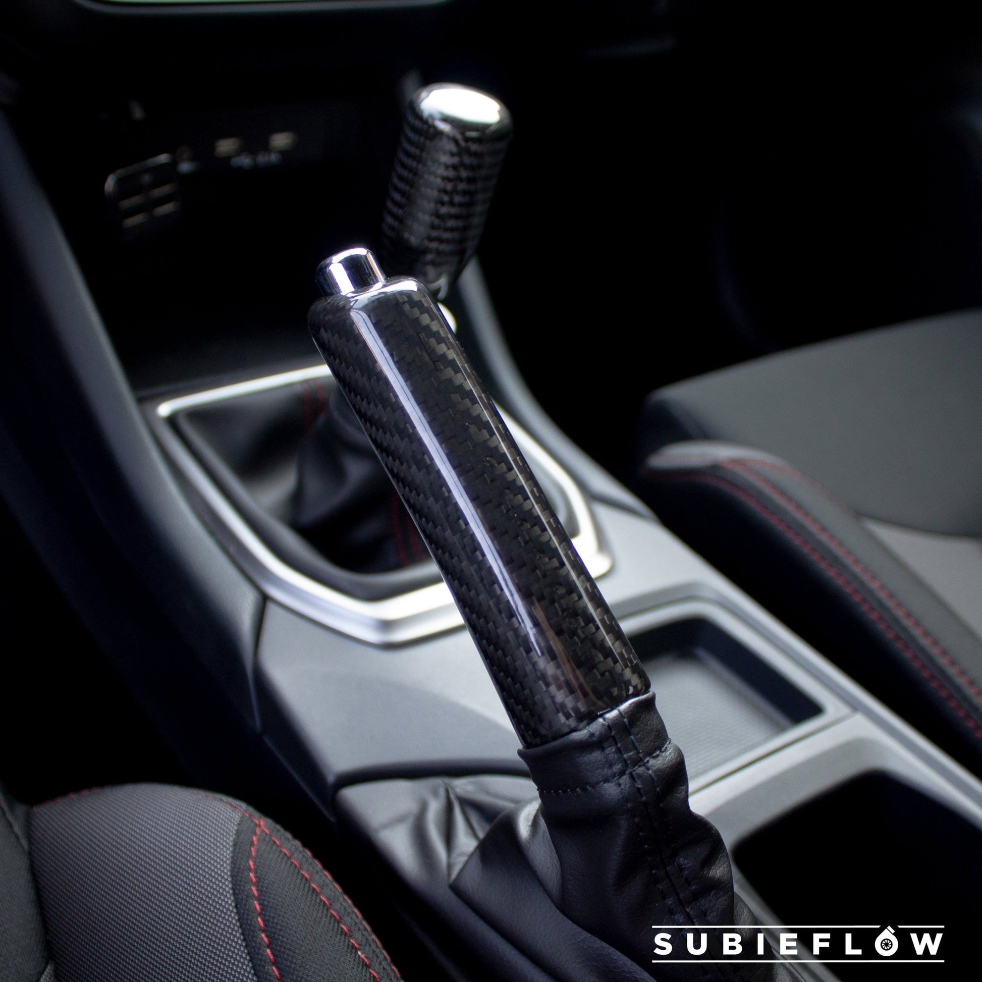 2008-2024 Subaru WRX/STi Black Carbon Fiber Ebrake Handle 2013-20 BRZ/FR-S - SubieFlow