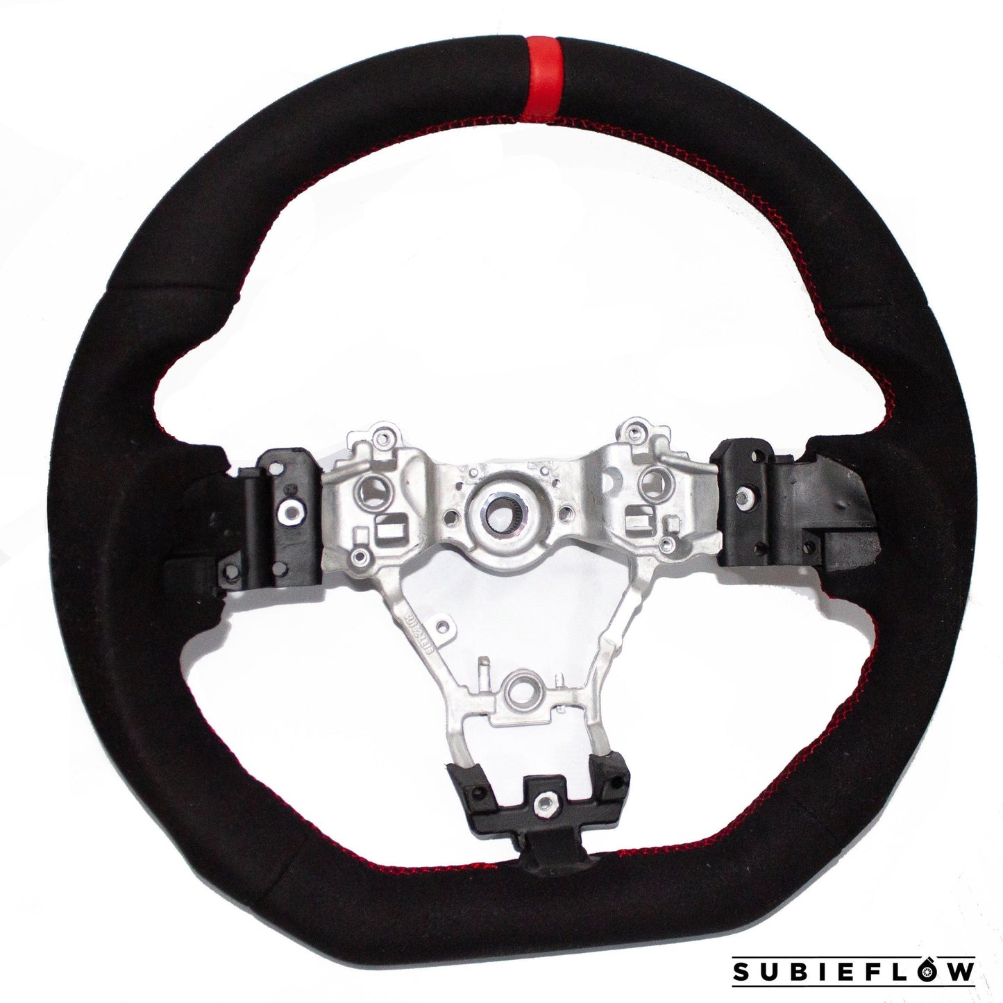 2015-21 Full Alcantara D-Shape Steering Wheel - SubieFlow