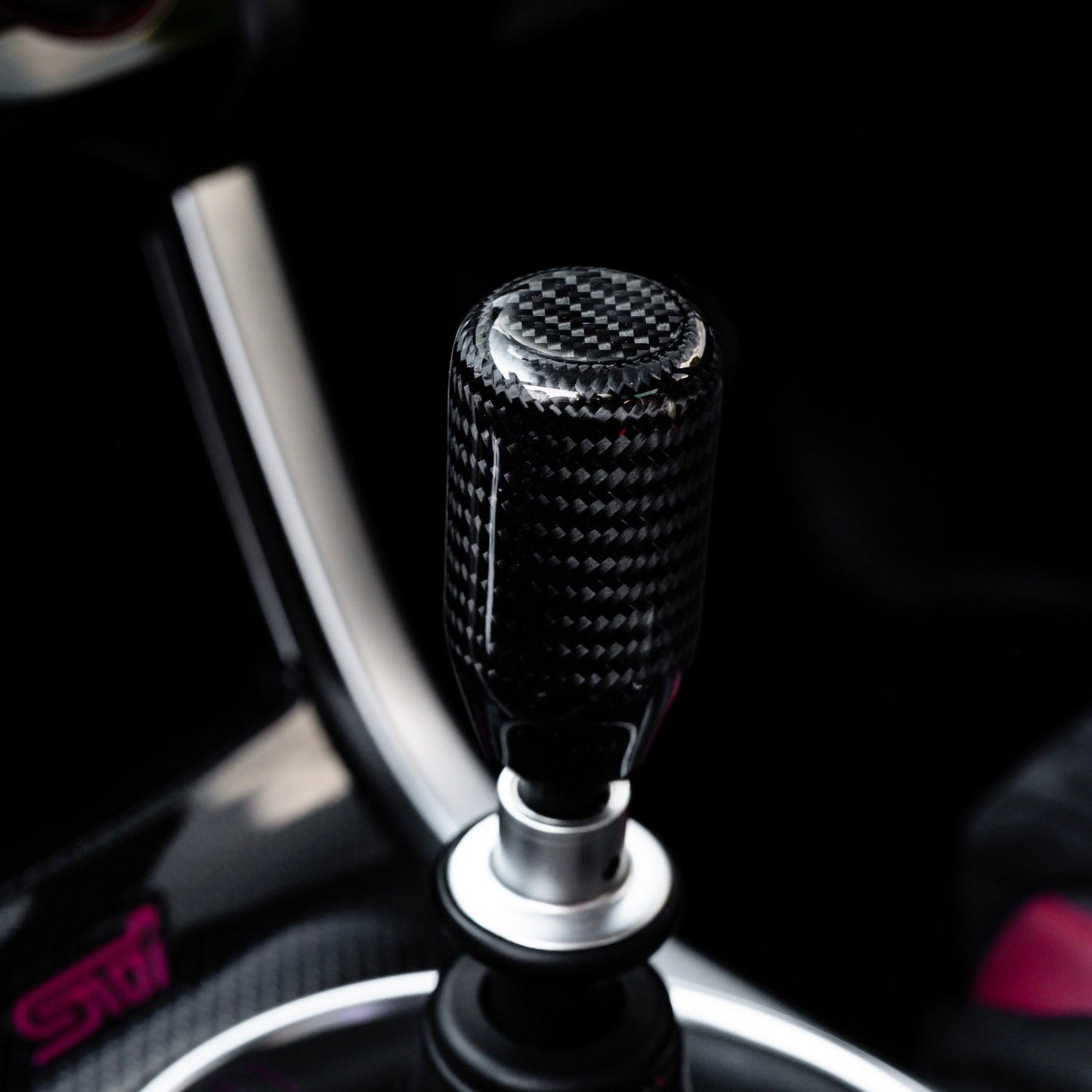 Black Carbon Fiber Handle Shift Knob - SubieFlow